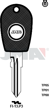 Transponder-Schlüsselrohling - TP00FI-13.P3
