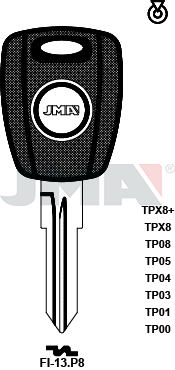 Transponder-Schlüsselrohling - TP00FI-13.P8