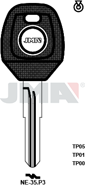 Transponder-Schlüsselrohling - TP00NE-35.P3