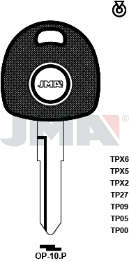 Transponder-Schlüsselrohling - TP00OP-10.P