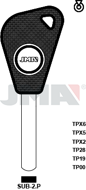 Transponder-Schlüsselrohling - TP00SUB-2.P