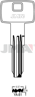 Schlüsselrohling Spezialprofil - YA-81