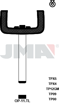Transponder-Schlüsselrohling - TP00OP-11.TL