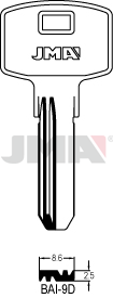 Schlüsselrohling Spezialprofil - BAI-9D