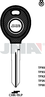 Transponder-Schlüsselrohling - TP00CHR-19.P