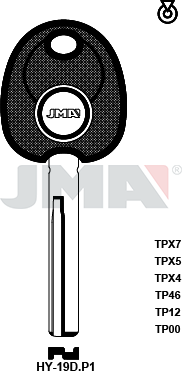 Transponder-Schlüsselrohling - TP00HY-19D.P1