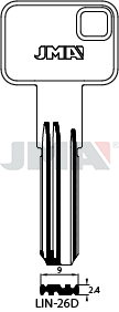 Schlüsselrohling Spezialprofil - LIN-26D