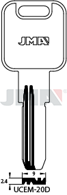 Schlüsselrohling Spezialprofil - UCEM-20D