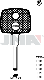 Transponder-Schlüsselrohling - TP00ME-7.P1