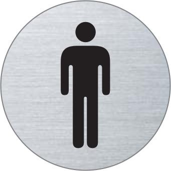 WC Herren Edelstahlschild 8473