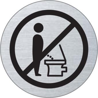 Bitte setzen Edelstahlschild 8474