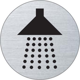 Dusche Edelstahlschild 8485