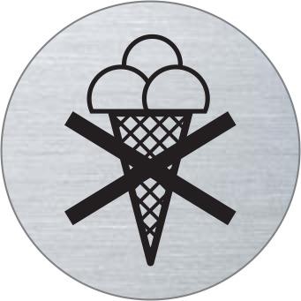 Essen verboten Edelstahlschild 8491