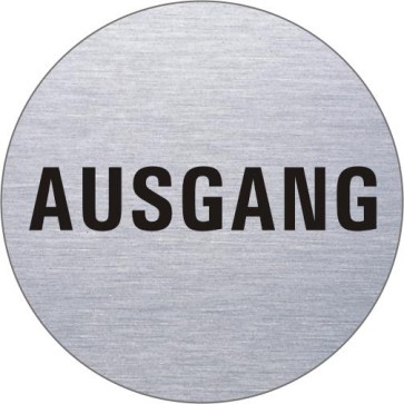AUSGANG Edelstahlschild 8496