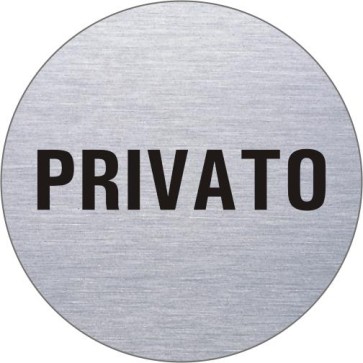 PRIVATO Edelstahlschild 8555