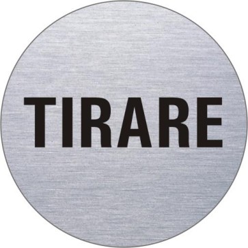TIRARE Edelstahlschild 8557
