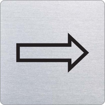 Pfeil Edelstahlschild 8918