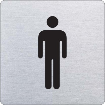 WC Herren Edelstahlschild 8927