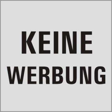 KEINE WERBUNG Aluminiumschild 9702-E