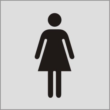 WC Damen Aluminiumschild 9713-E