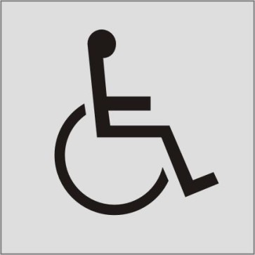 Rollstuhl Aluminiumschild 9718-E