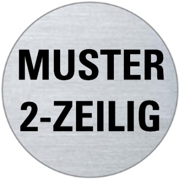 Muster 2-Zeilig Edelstahlschild