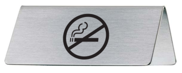 Rauchverbot Tischwinkel 2656 Edelstahlschild