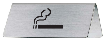 Rauchen erlaubt Tischwinkel 2657 Edelstahlschild