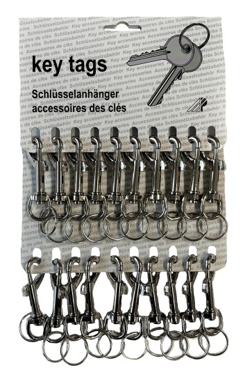Karabinerhaken vernickelt Selbstbedienung 20 Stück K 85