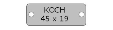 KOCH 45X19 MM Alu farblos matt
