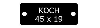 KOCH 45X19 MM Alu schwarz glanz