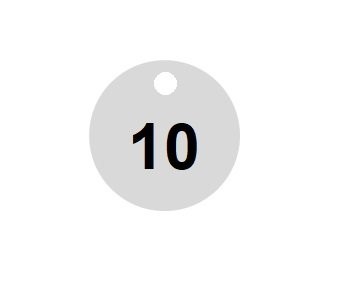 RONDEN aus Aluminium nature mit Loch dr. 30 mm