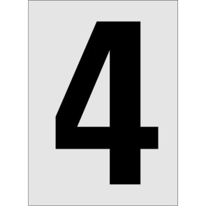Nummer 4 Aluminiumschild 1184-E