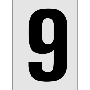 Nummer 9 Aluminiumschild 1189-E