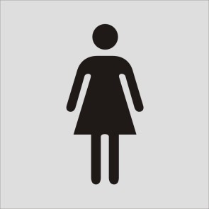 WC Damen Aluminiumschild 17136-E