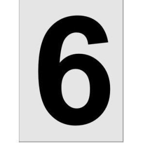 Nummer 6 Aluminiumschild 2230-6