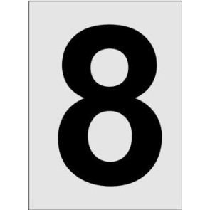 Nummer 8 Aluminiumschild 2230-8