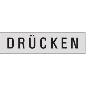 DRÜCKEN Aluminiumschild 27071-E