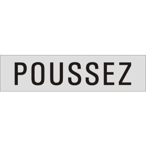 POUSSEZ Aluminiumschild 27077-E