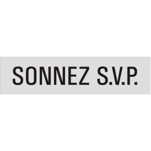 SONNEZ S.V.P. Aluminiumschild 27184-E
