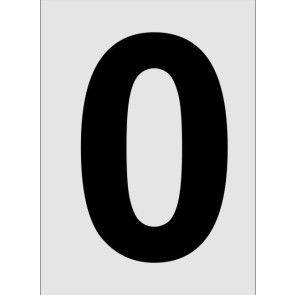 Nummer 0 Aluminiumschild 4055-0