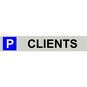 Budget Parkplatzschild CLIENTS