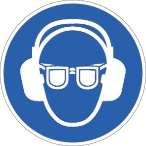 Sicht- und Gehörschutz tragen