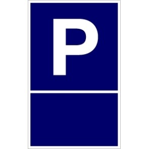 Parkplatzschild leer gross
