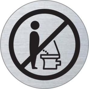 Bitte setzten Edelstahlschild 7012