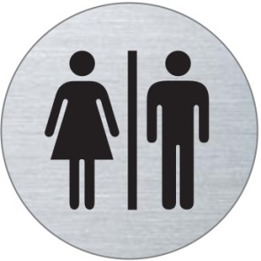 WC Damen/Herren Edelstahlschild 7036