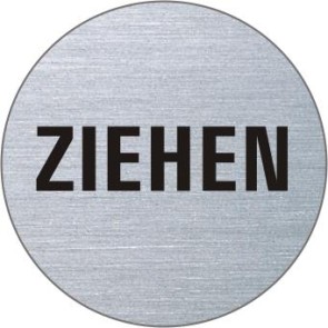ZIEHEN Edelstahlschild 7046