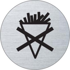 Essen verboten Edelstahlschild 7060