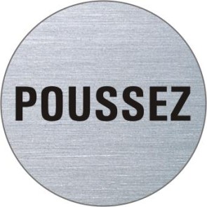 POUSSEZ Edelstahlschild 7197