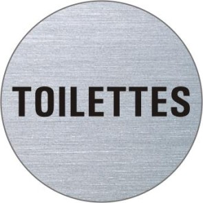 TOILETTES Edelstahlschild 7235